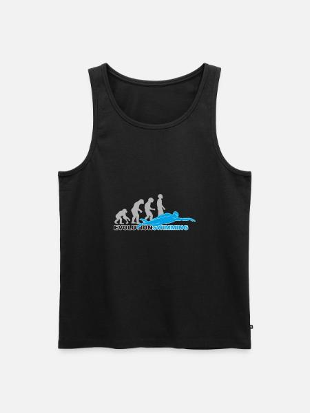 evolution swimming, swim, swim, swimmer - Men's Premium Organic Tank Top - black