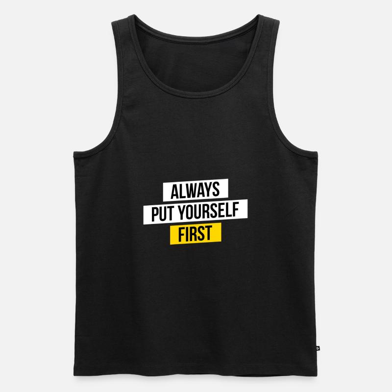 Zitate - Männer Premium Bio Tank Top - Schwarz