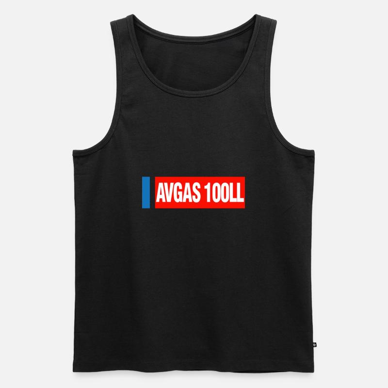 AVGAS Collection - Männer Premium Bio Tank Top - Schwarz