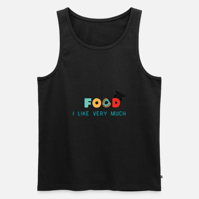 Food - Männer Premium Bio Tank Top - Schwarz