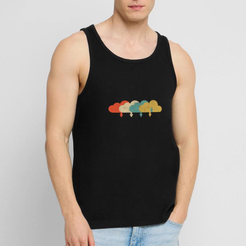 Vintage DevOps Engineer Cloud Computing Men's Premium Organic Tank Top