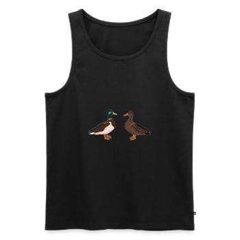 Canards - Débardeur bio Premium Homme - noir - Devant - Michal (187cm)