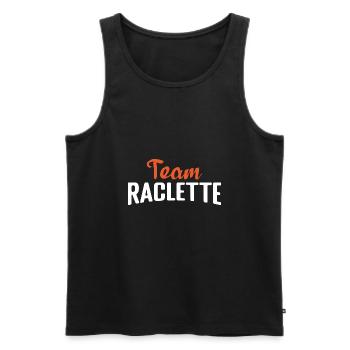 Team raclette Cadeau humour personnalisé - Débardeur bio Premium Homme - noir - Devant - AI Model Male 178 light (178cm)