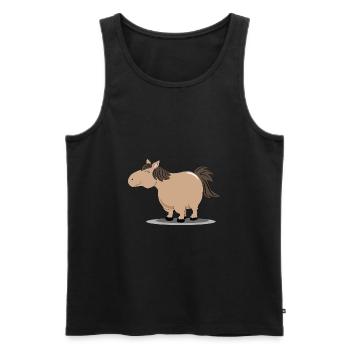 Thick pony - Men's Premium Organic Tank Top - black - Front - AI Model Male 178 light (178cm)