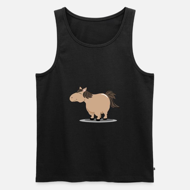 Dickes Pony - Männer Premium Bio Tank Top - Schwarz