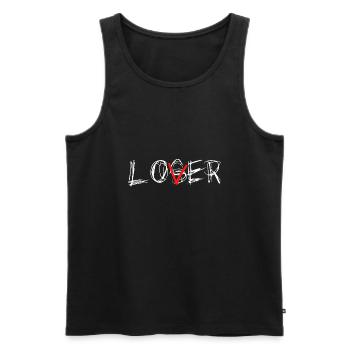 Loser Liebhaber - Männer Premium Bio Tank Top - Schwarz - Vorne - AI Model Male 178 light (178cm)