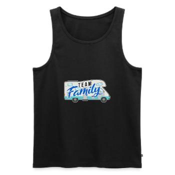 team family camping dog sport gift camping - Men's Premium Organic Tank Top - black - Front - Michal (187cm)