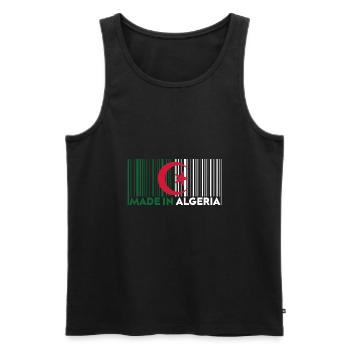 made in algeria Algerien 1 2 3 Viva L'Algérie - Débardeur bio Premium Homme - noir - Devant - Michal (187cm)