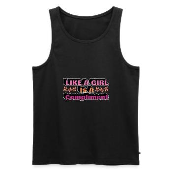 Frauen Gleichberchtigung Design und Feminist - Männer Premium Bio Tank Top - Schwarz - Vorne - Michal (187cm)