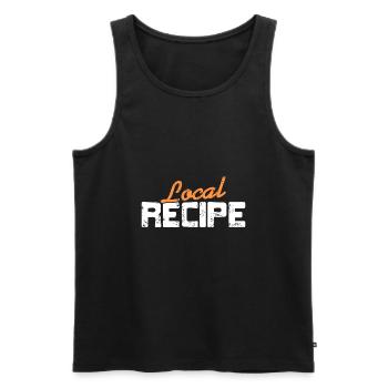 Recette locale vintage T-shirt de cuisine génial - Débardeur bio Premium Homme - noir - Devant - AI Model Male 178 light (178cm)