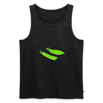 Mange Tout Vegetable Doodle - Men's Premium Organic Tank Top - black - Front - Michal (187cm)