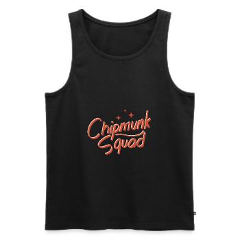 Chipmunk Squad Cute Squirrel Forest Animal - Men's Premium Organic Tank Top - black - Front - AI Model Male 178 light (178cm)