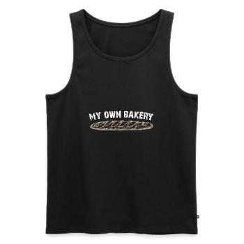 My own bakery - bake my own bread - Men's Premium Organic Tank Top - black - Front - AI Model Male 178 light (178cm)