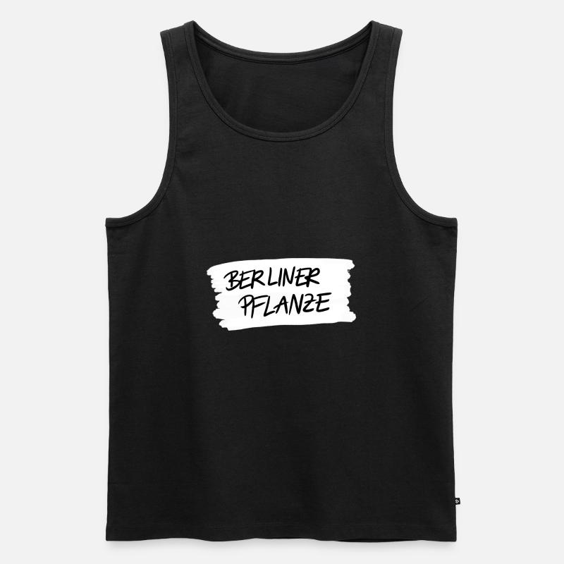 Berliner Pflanze - Männer Premium Bio Tank Top - Schwarz
