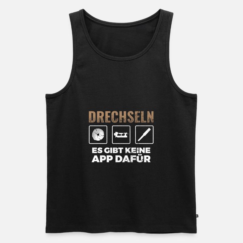 Drechsler Drehen Drechseln - Männer Premium Bio Tank Top - Schwarz