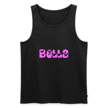 Bella Girl First Name - Men's Premium Organic Tank Top - black - Front - AI Model Male 178 light (178cm)