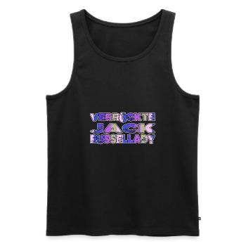 welpe bachhund witzig spruch doggie schäferhund - Männer Premium Bio Tank Top - Schwarz - Vorne - AI Model Male 178 light (178cm)
