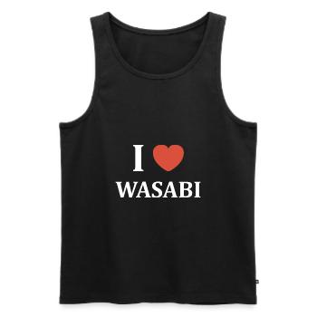 i love wasabi - Débardeur bio Premium Homme - noir - Devant - Michal (187cm)