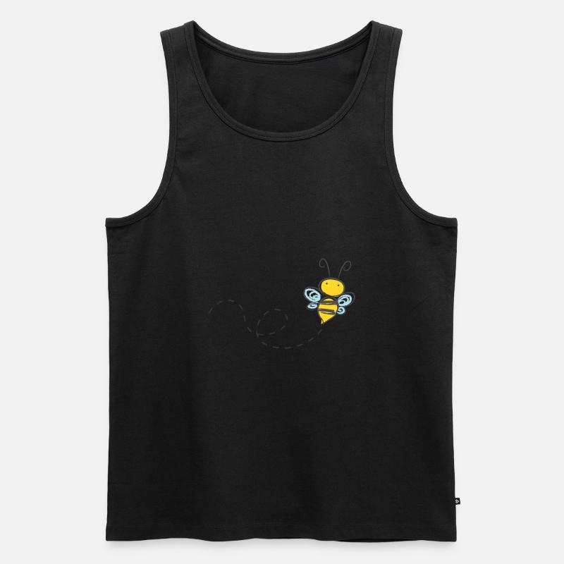 Biene,wilde Biene,Comic - Männer Premium Bio Tank Top - Schwarz