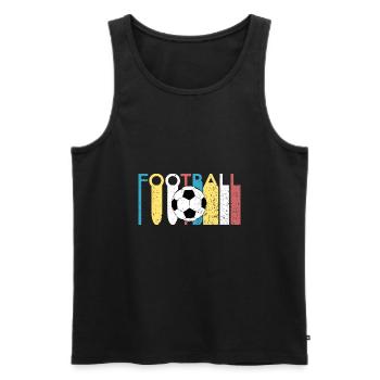 football - Débardeur bio Premium Homme - noir - Devant - AI Model Male 178 light (178cm)