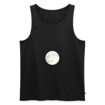 Mond - Männer Premium Bio Tank Top - Schwarz - Vorne - AI Model Male 178 light (178cm)
