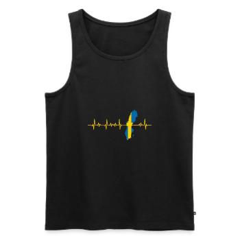 Gesundheitspersonal Schweden - Männer Premium Bio Tank Top - Schwarz - Vorne - AI Model Male 178 light (178cm)