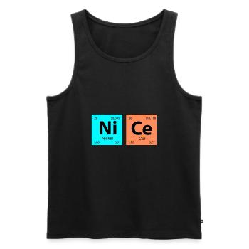 Periodensystem NICE - Männer Premium Bio Tank Top - Schwarz - Vorne - AI Model Male 178 light (178cm)