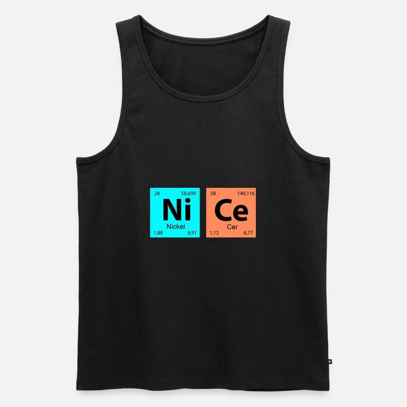 Periodensystem NICE - Männer Premium Bio Tank Top - Schwarz