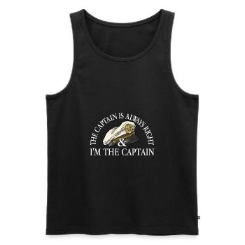 The captain is always right | I am the captain - Men's Premium Organic Tank Top - black - Front - Michal (187cm)