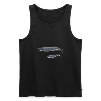 Whale whale Balaenoptera borealis - Men's Premium Organic Tank Top - black - Front - AI Model Male 178 light (178cm)