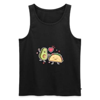 Avocado Taco Liebe Mexikanisch Geschenk 005-022 - Männer Premium Bio Tank Top - Schwarz - Vorne - AI Model Male 178 light (178cm)