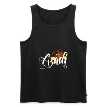 Newroz Azadi - Männer Premium Bio Tank Top - Schwarz - Vorne - Michal (187cm)