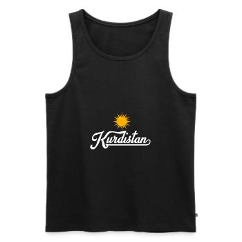 Kurdistan - Männer Premium Bio Tank Top - Schwarz - Vorne - Michal (187cm)