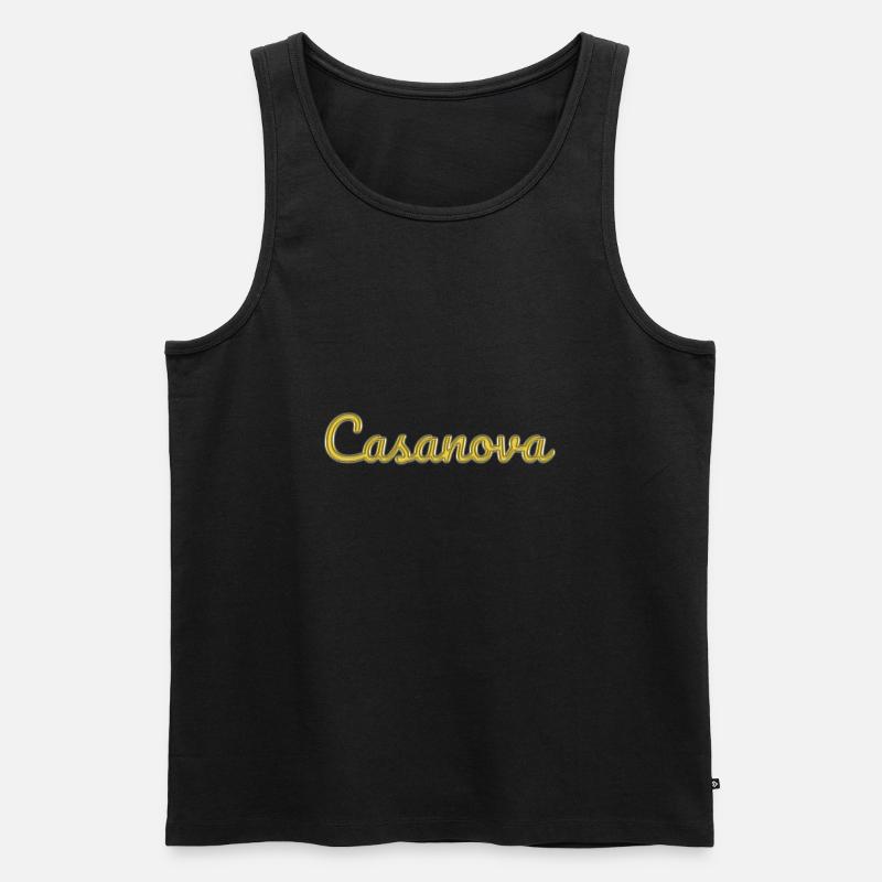 Casanova - Männer Premium Bio Tank Top - Schwarz