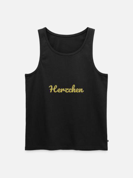 Herzchen - Männer Premium Bio Tank Top - Schwarz