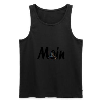 Moin nach Hamburg - Männer Premium Bio Tank Top - Schwarz - Vorne - AI Model Male 178 light (178cm)