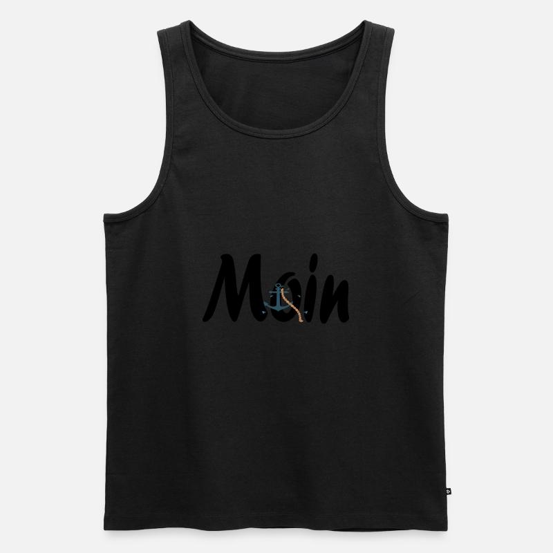 Moin nach Hamburg - Männer Premium Bio Tank Top - Schwarz