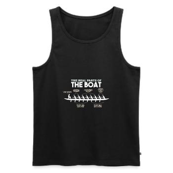 Parts of a Boat - rowing rowing rower canoe boat - Men's Premium Organic Tank Top - black - Front - Michal (187cm)