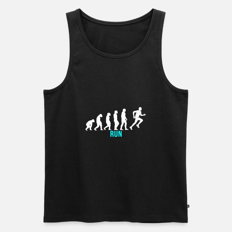 Run Evolution - Men's Premium Organic Tank Top - black