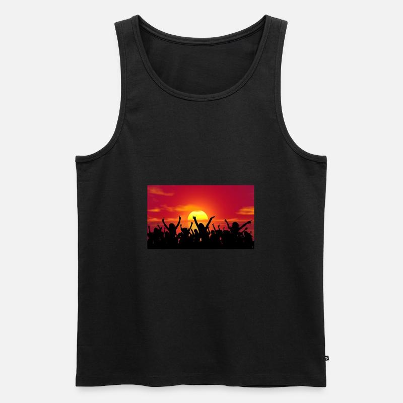 Feier - Männer Premium Bio Tank Top - Schwarz
