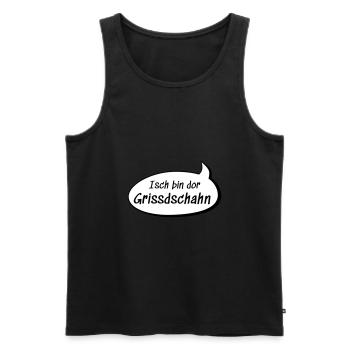 Isch bin dor Grissdschahn Christian auf sächsisch - Männer Premium Bio Tank Top - Schwarz - Vorne - Michal (187cm)