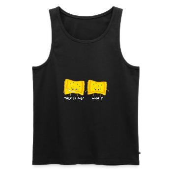 Maultaschen Paare b - Männer Premium Bio Tank Top - Schwarz - Vorne - AI Model Male 178 light (178cm)