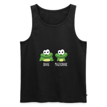 niedliche Frösche Quark Magerquark Wortspiel - Männer Premium Bio Tank Top - Schwarz - Vorne - Michal (187cm)