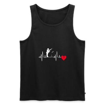 Dirigenten EKG Musik Dirigent Musiker Herzschlag - Männer Premium Bio Tank Top - Schwarz - Vorne - Michal (187cm)