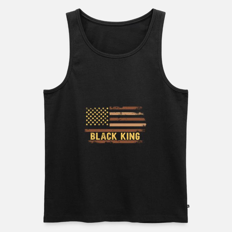 Black King - Männer Premium Bio Tank Top - Schwarz