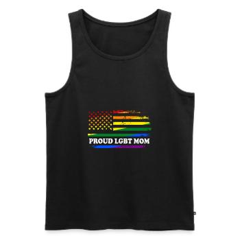 Mère FIÈRE LGBT - Débardeur bio Premium Homme - noir - Devant - Michal (187cm)