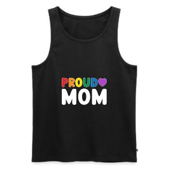 Stolze Mutter LGBT - Männer Premium Bio Tank Top - Schwarz - Vorne - AI Model Male 178 light (178cm)