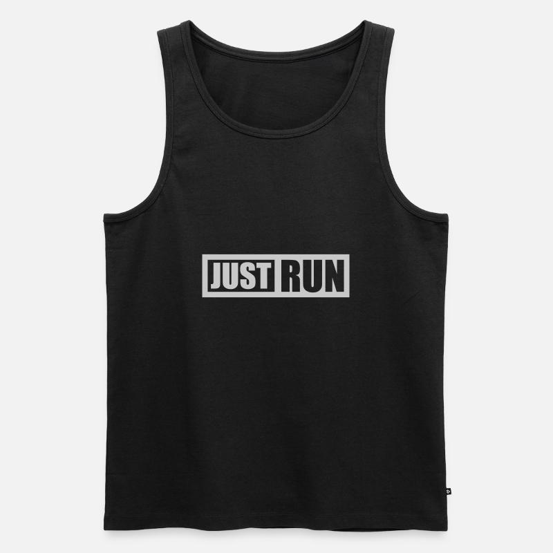 Läufer Just Run Design - Männer Premium Bio Tank Top - Schwarz