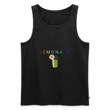 LEMONADE - Men's Premium Organic Tank Top - black - Front - AI Model Male 178 light (178cm)