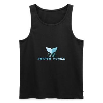 CRYPTO WHALE - CRYPTO CURRENCY OWNER - Men's Premium Organic Tank Top - black - Front - AI Model Male 178 light (178cm)